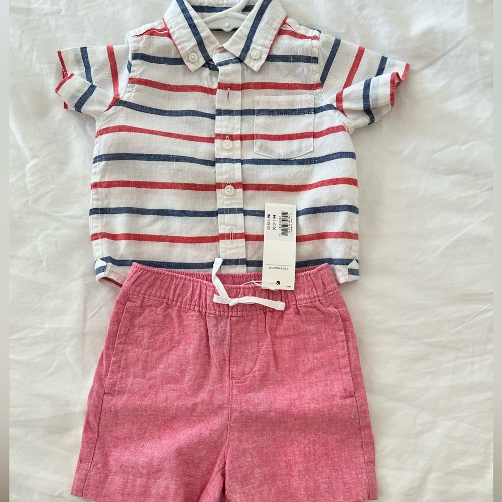 Janie and Jack Red, White and Blue outfit perfect for Memorial Day or July 4